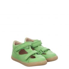  Richter Glattleder-Lauflernsandale in grün für Kinder