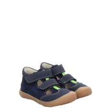  Pepino By Ricosta, Ebi Weit, Veloursleder-Lauflernsandale in blau für Kinder