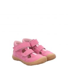  Ricosta, Ebi, Veloursleder-Lauflernsandale in rosa für Kinder
