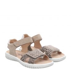  Superfit, Sparkle, Veloursleder-Sandale in beige für Kinder