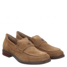  Bugatti Veloursleder-Slipper in beige für Herren