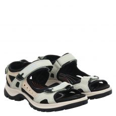  Ecco, Outdoor, flache Veloursleder-Sandale in grün für Damen