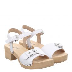  Softclox, Pepita, Glattleder-Sandalette in weiß für Damen