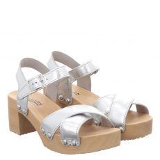  Softclox, Hanka, Glattleder-Sandalette in silber für Damen