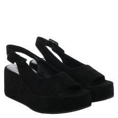 Högl Veloursleder-Sandalette in schwarz für Damen