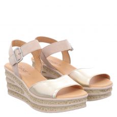  Gabor Glattleder-Sandalette in gold für Damen