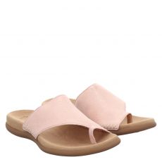  Gabor, Rot, Nubukleder-Pantolette in rosé für Damen