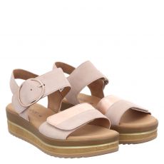  Gabor, Rot, Veloursleder-Sandalette in rosa für Damen