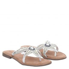  Schuhengel Kunstleder-Pantolette in weiß für Damen