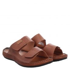  Pikolinos, Tarifa, Glattleder-Pantolette in braun für Herren
