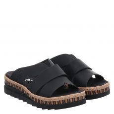  Rieker, Fsk Damen Sandalen, Kunstleder-Pantolette in schwarz für