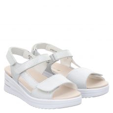  Waldläufer, Dina H, Nubukleder-Sandalette in silber für Damen