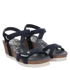  Panama Jack Nubukleder-Sandalette in blau für Damen