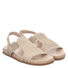  Valentina flache Textil-Sandale in beige für Damen
