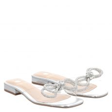  La Strada Gummi (synth.)-Pantolette in silber für Damen
