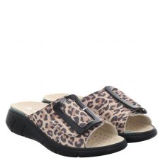  Hans Herrmann Veloursleder-Hausschuh in beige für Damen