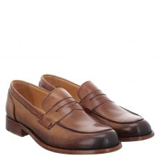  Exton Glattleder-Slipper in braun für Herren