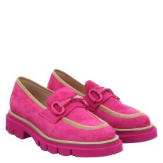  Luca Grossi, Alltal, klassischer Nubukleder-Slipper in pink für Damen