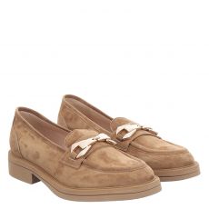  Luca Grossi, Flairtal, klassischer Veloursleder-Slipper in braun für Damen