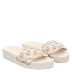  Flip Flop, Weave Hi, Kunstleder-Slides & Zehentrenner in offwhite für Damen