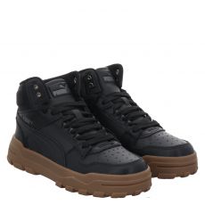  Puma, Reboundabruptjr, Glattleder-Winterstiefel in schwarz für Kinder