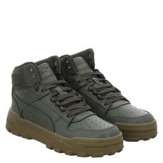  Puma, Reboundabruptjr, Glattleder-Winterstiefel in grün für Kinder