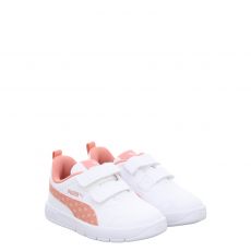  Puma, Courtflexv3dottyvinf, Kunstleder-Sneaker in weiß für Kinder