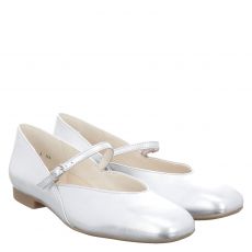  Paul Green, 0075-1111-025, Glattleder-Ballerina in silber für Damen