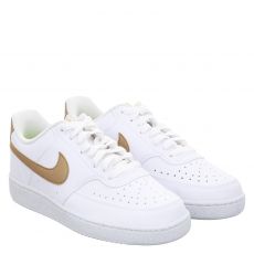  Nike, Court Vision Lo, Kunstleder-Sneaker in weiß für Damen