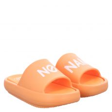  Noname, Clover Clog, Gummi (synth.)-Slides & Zehentrenner in orange für Damen