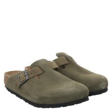  Birkenstock, Bostonleve/leoi Normal, Sandalen in grün für Herren