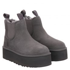  Ugg, Neumel Platform Chelsea, Veloursleder-Chelsea in grau für Damen