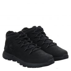  Timberland, Sprint Trekker Mid Warm Lined, Nubukleder-Schnürstiefel in schwarz für Herren