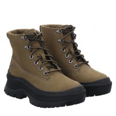  Timberland, Roxie Lane Mid Lace Up, Nubukleder-Schnürstiefel in grün für Damen
