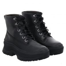  Timberland, Roxie Lane Mid Lace Up, Glattleder-Schnürstiefel in schwarz für Damen