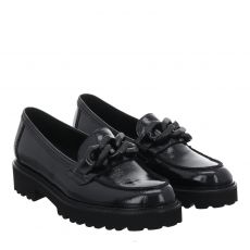 Gabor klassischer Knautschlack-Slipper in schwarz für Damen