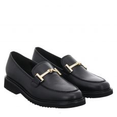  Gabor klassischer Glattleder-Slipper in schwarz für Damen