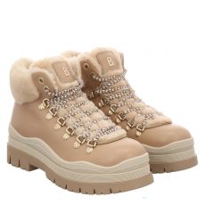 Bogner Schuhe, Arosa 4b, Glattleder-Schnürstiefel in beige für Damen