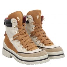  Bogner Schuhe, St. Mortiz S21, Nubukleder-Schnürstiefel in beige für Damen