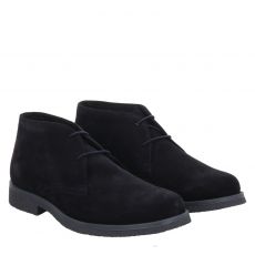  Geox, U Claudioa, Nubukleder-Schnürstiefel in blau für Herren