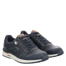  Mustang, Herrenschnürhalbschuh, Kunstleder-Halbschuh in blau für Herren