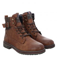  Bugatti Kunstleder-Schnürstiefel in braun für Herren