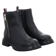  Tommy Hilfiger Kids Kunstleder-Winterstiefel in schwarz für Kinder