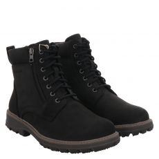  Pius Gabor Nubukleder-Schnürstiefel in schwarz für Herren