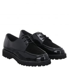  Sioux, Meredith-749-h, Lackleder-Halbschuh in schwarz für Damen