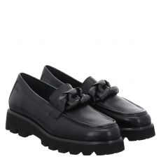  Sioux, Meredira-727 H, klassischer Glattleder-Slipper in schwarz für Damen