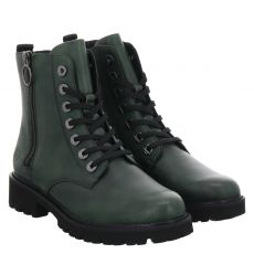 Remonte, Stiefelette, Glattleder-Schnürstiefel in dunkelgrün für Damen