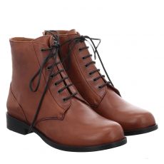 Everybody, Azalea, Glattleder-Schnürstiefel in braun für Damen
