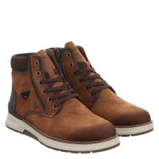  Rieker, Hwkherrenstiefel, Kunstleder-Schnürstiefel in braun für Herren