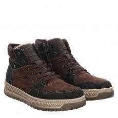  Rieker, Hwkherrenstiefel, Veloursleder-Schnürstiefel in braun für Herren
